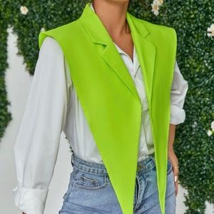 Neck Open Front Top (without blouse)